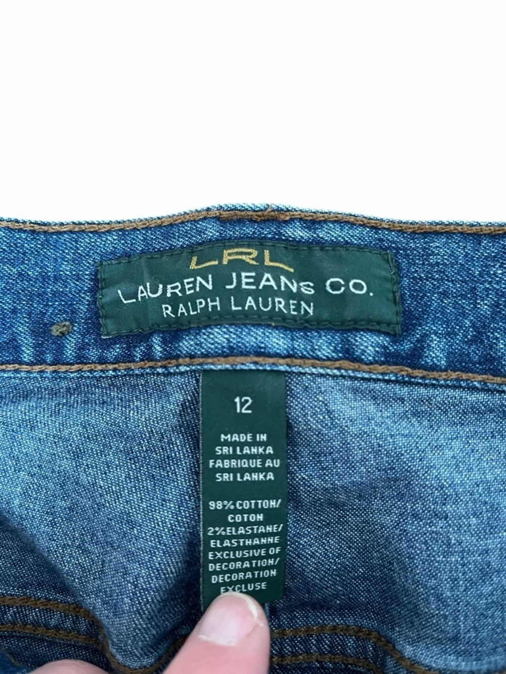 Lauren Ralph Lauren Women’s 12 Classic Blue Straight-Leg Denim Jeans - Picture 3 of 9